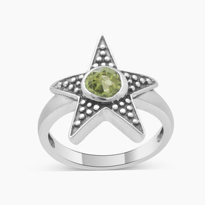 925 Sterling Silver Peridot Rings