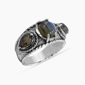 925 Sterling Silver Labradorite Rings