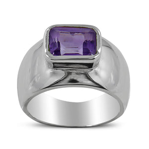 925 Sterling Silver Amethyst Rings