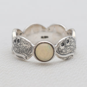 Ethiopian Opal Silver Rings
