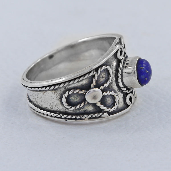 Lapis Lazuli Gemstone Sterling Silver Rings