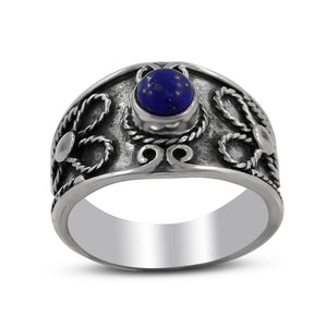 Lapis Lazuli Gemstone Sterling Silver Rings