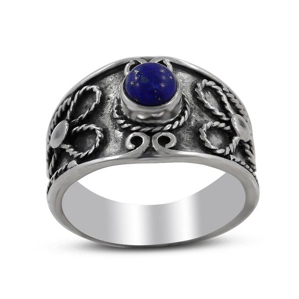 Lapis Lazuli Gemstone Sterling Silver Rings