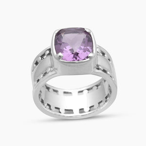 Amethyst Silver Rings