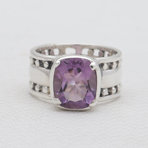 Amethyst Silver Rings