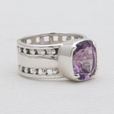 Amethyst Silver Rings