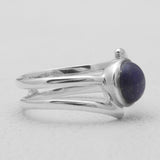 Rainbow Moonstone Silver Rings