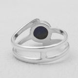 Rainbow Moonstone Silver Rings