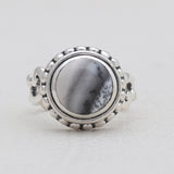 925 Sterling Silver Dendritic Opal Rings