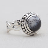 925 Sterling Silver Dendritic Opal Rings