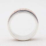 Two Tone Silver Band Rings