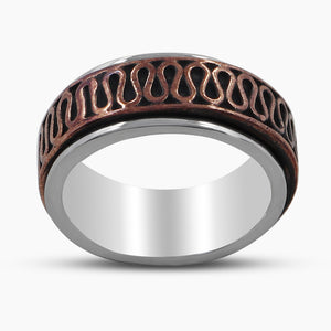 925 Sterling Silver Dual Tone Band Rings