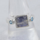 Rainbow Moonstone Silver Ring