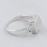 Rainbow Moonstone Silver Ring