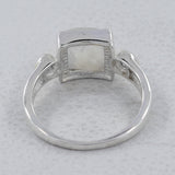 Rainbow Moonstone Silver Ring