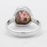925 Sterling Silver Watermelon tourmaline Rings
