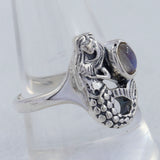 Rainbow Moonstone Gemstone Sea Nymph Design Silver Ring