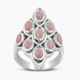 925 Sterling Silver Pink Opal Rings