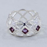 Amethyst Designer Silver Ring