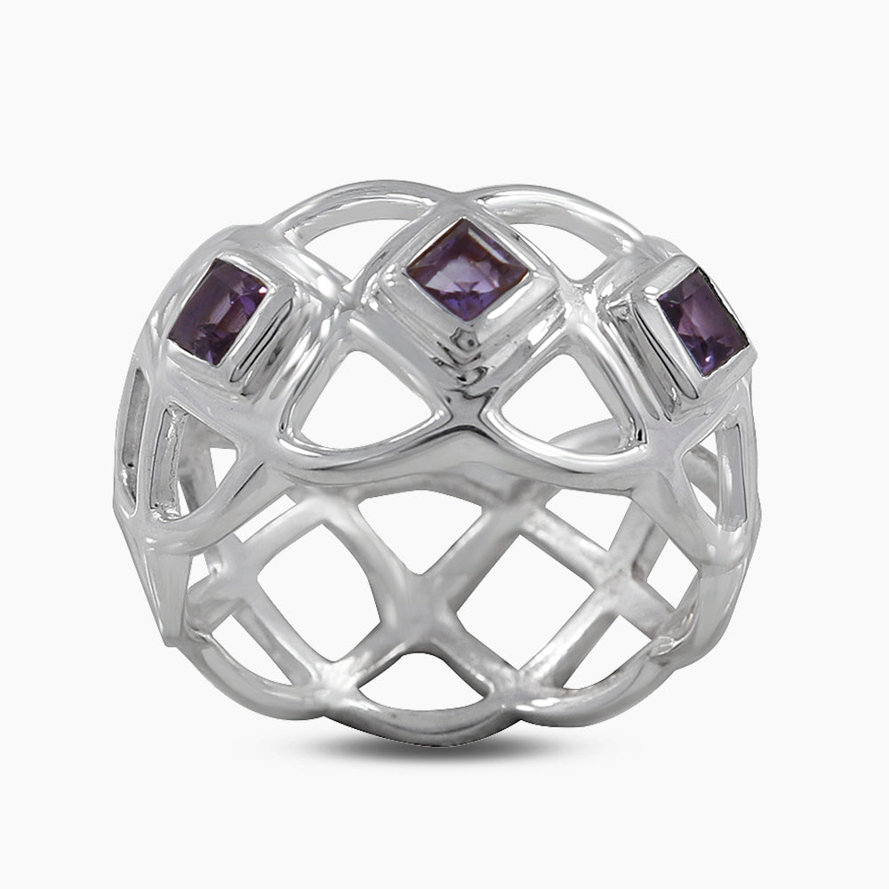 925 Sterling Silver Amethyst Rings