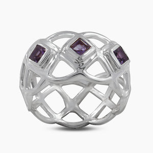 925 Sterling Silver Amethyst Rings