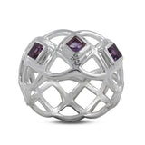 Amethyst Designer Silver Ring