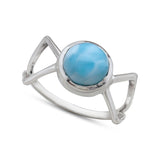 Larimar Silver Ring