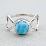 Larimar Silver Ring