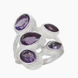 Natural Labradorite Silver Rings