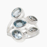 Natural Labradorite Silver Rings