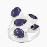 Natural Labradorite Silver Rings