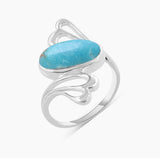 Natural Dendritic Opal Silver Rings