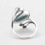 Natural Dendritic Opal Silver Rings