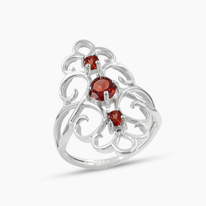 Iolite Gesmtone Silver Womens Rings