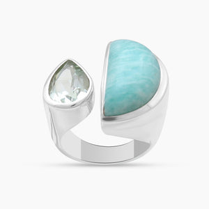 Amazonite Silver Rings