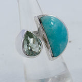 Amazonite Gemstone Ring - 925 Sterling Silver Ring