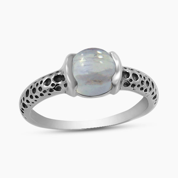 925 Silver Rainbow Moonstone Rings
