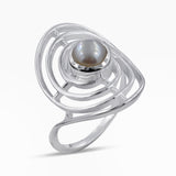 Natural Garnet Silver Rings