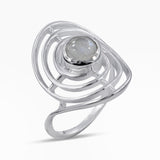 Natural Garnet Silver Rings