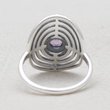Natural Garnet Silver Rings