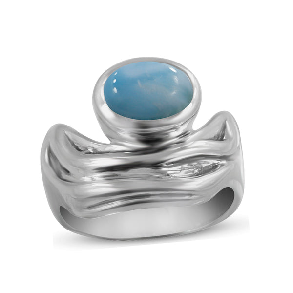 Natural Labradorite Silver Ring