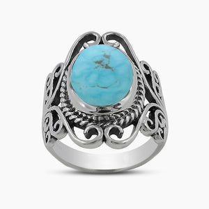 Mexican Turquoise Silver Rings