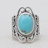 Mexican Turquoise Silver Rings
