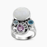 Natural Amethyst Sterling Silver Rings