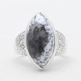925 Silver Dendritic Opal Rings