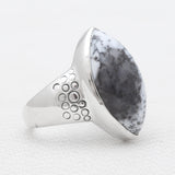 925 Silver Dendritic Opal Rings