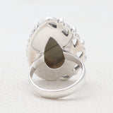 Natural Labradorite Silver Rings