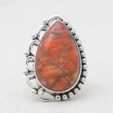 Natural Labradorite Silver Rings