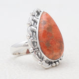 Natural Labradorite Silver Rings