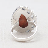 Natural Labradorite Silver Rings